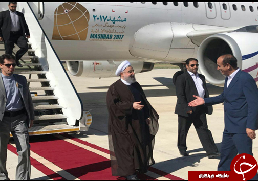 روحانی وارد استان لرستان شد+عکس