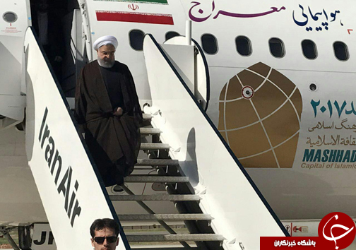 روحانی وارد استان لرستان شد+عکس