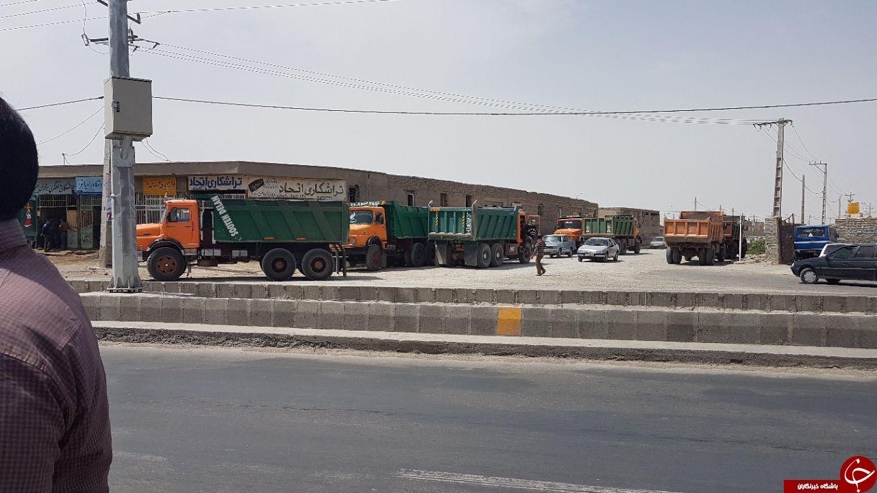 گلایه کمپرسی داران زابل در مقابل اتحادیه + تصاویر
