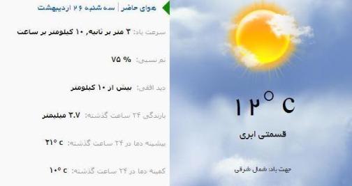 آب و هوا - آذربایجان شرقی 26 اردیبهشت ماه  96