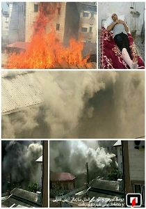 آتش گرفتن یک خانه