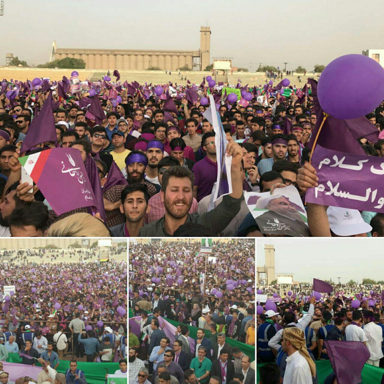 روحانی وارد اهواز شد
