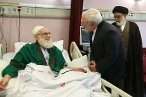 ظریف از آیت‌الله هاشمی شاهرودی عیادت کرد