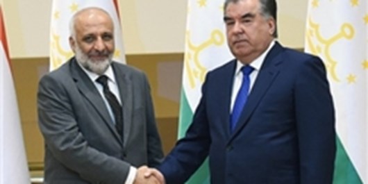 &laquo;استانکزی&raquo; با رئیس جمهور تاجیکستان دیدار کرد/مسائل مرزی و مبارزه با تروریسم محور مذاکرات