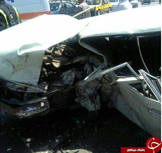برخورد سه دستگاه خودرو  یک مصدوم برجای گذاشت