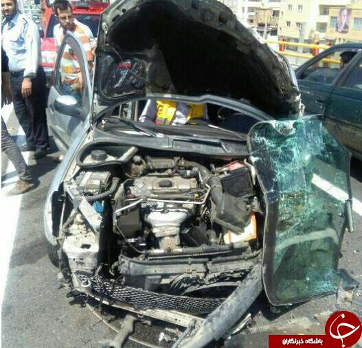 برخورد سه دستگاه خودرو  یک مصدوم برجای گذاشت