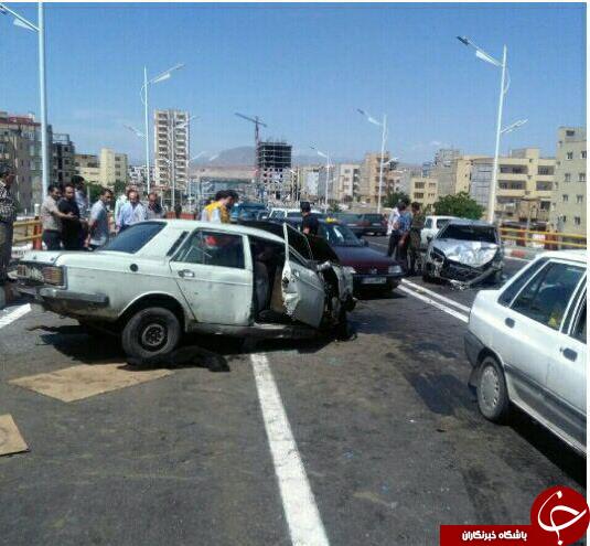 برخورد سه دستگاه خودرو  یک مصدوم برجای گذاشت