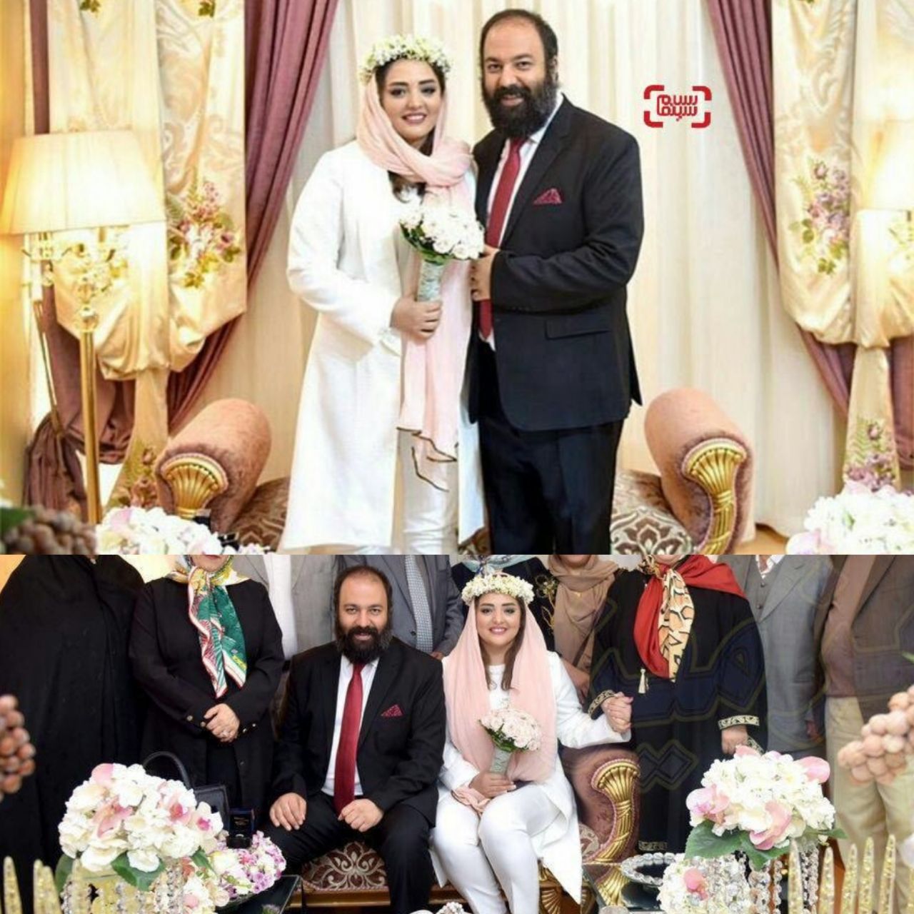 عکس عروسی نرگس محمدی و همسرش