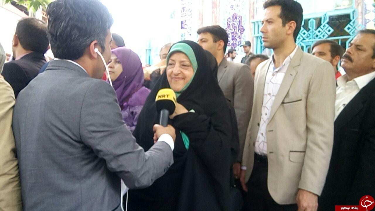 حضور خانم ابتکار در حسینیه ارشاد + تصاویر