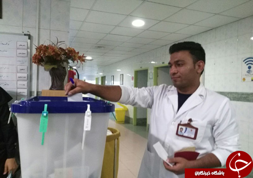 قلب هر ایرانی برای ایران می تپد/بیماران شیراز نیز رای خود را در صندوق انداختند+ تصاویر