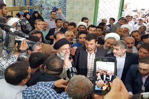 حضور رئیسی برای شرکت در انتخابات ریاست جمهوری + فیلم