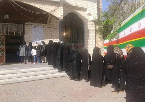 حضور پرشور و باشکوه مردم بیله سوار در پای صندوق های رای