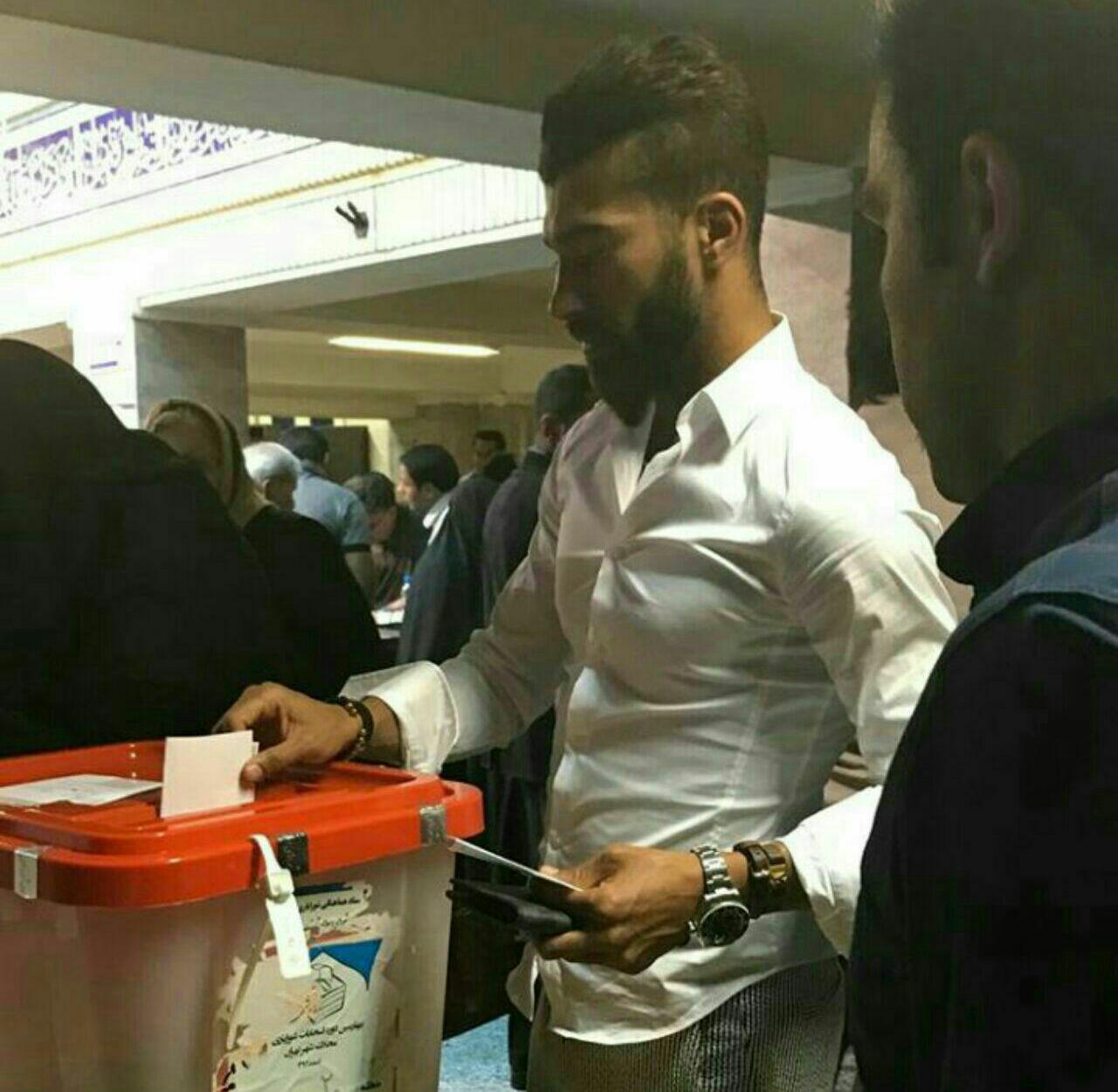 حضور ورزشکاران پای صندوق های رای انتخابات ریاست جمهوری