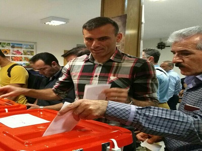 حضور ورزشکاران پای صندوق های رای انتخابات ریاست جمهوری