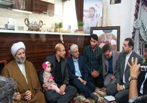 دیدار قالیباف با خانواده شهید بلباسی