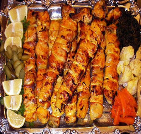 جوجه کباب مزه دار شده