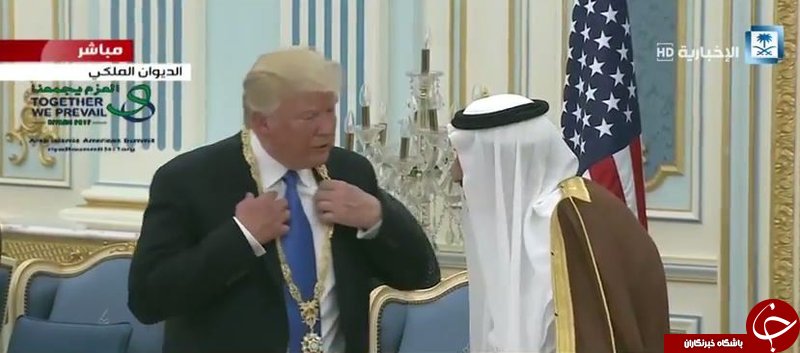 حواشی سفر ترامپ به عربستان/ از اعطای بالاترین نشان سعودی به ترامپ تا دست دادن ملک سلمان با ملانیا+ تصاویر
