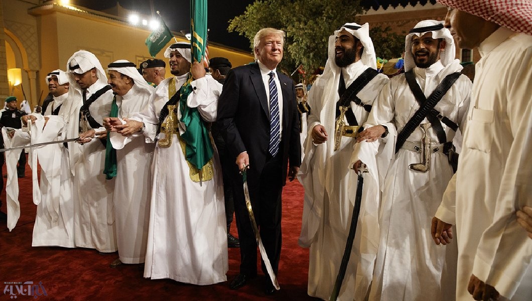 رقص شمشیر ترامپ با ملک سلمان+عکس