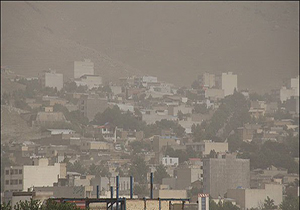 غبار آلود شدن آسمان شهرستان بروجرد