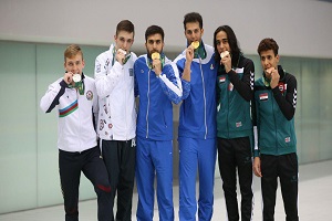 هت تریک شیرجه ایران در طلا/ تیم شیرجه ۱۰ متر دوبل ایران هم طلا گرفت
