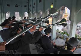 مراسم نقاره زنی در بارگاه منور رضوی