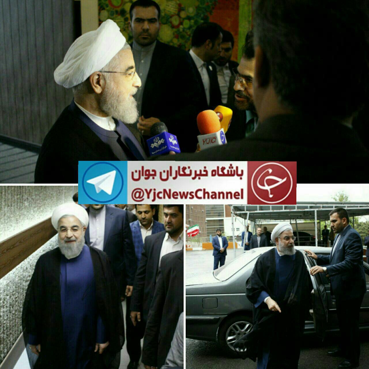 حجت الاسلام روحانی برای ضبط برنامه&zwnj;های انتخاباتی در صداوسیما حضور یافت