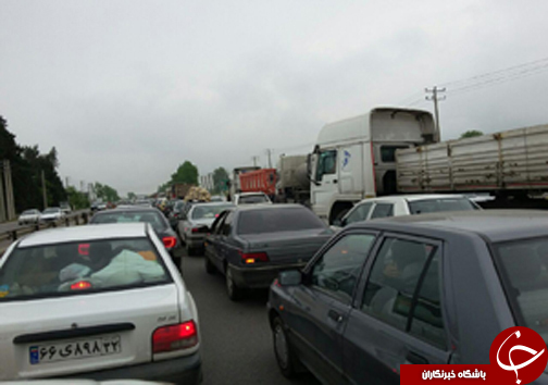 تصادف زنجیره ای در محور گرگان تهران+ تصاویر