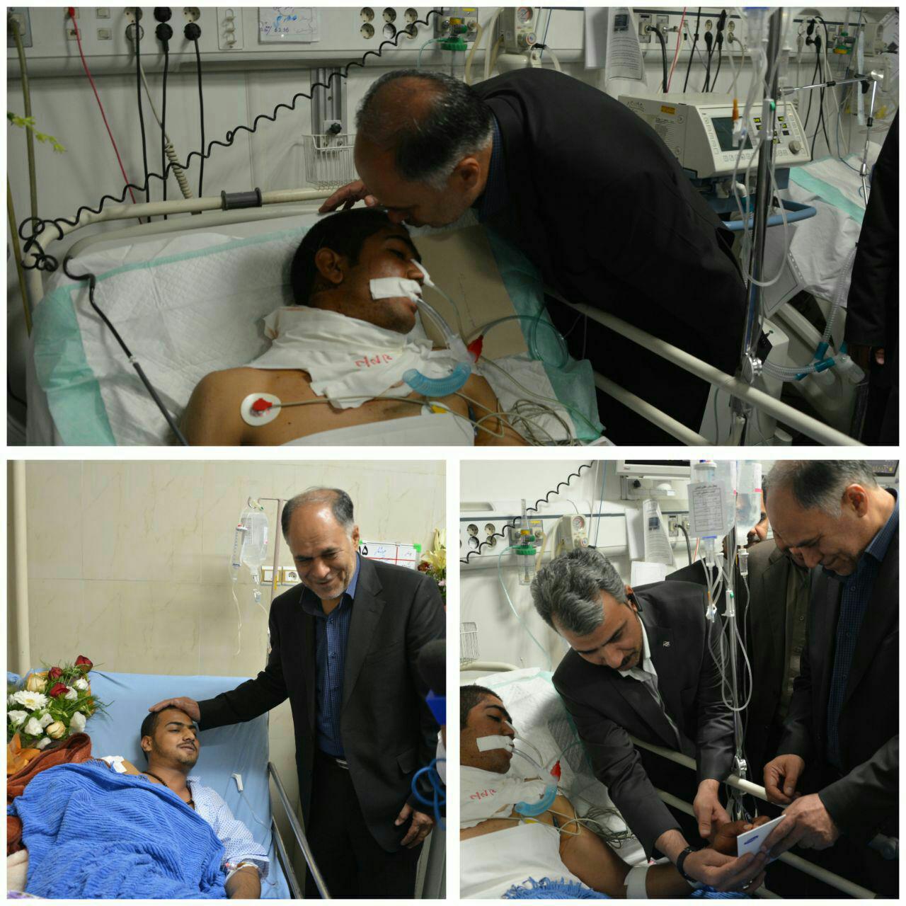 استاندار سیستان و بلوچستان از سربازن مجروح عیادت کرد
