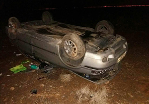 8 مصدوم بر اثر واژگونی خودروی سمند در اتوبان نطنز به کاشان