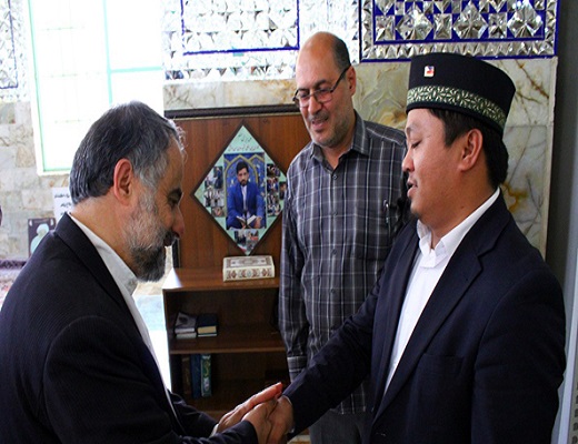 قاری بین&zwnj;المللی درکنار تربت پاک شهید دانش+تصویر