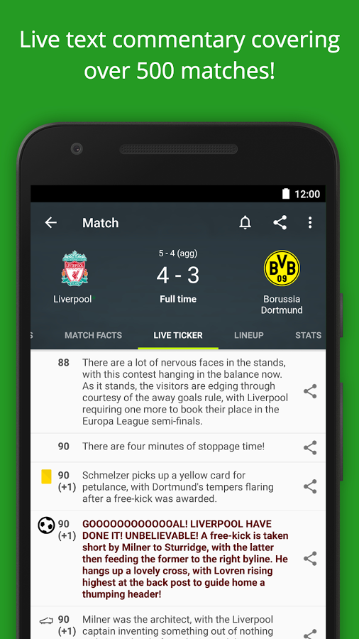 نتایج زنده دانلود Soccer Scores Pro - FotMob برای اندروید و ios / نرم قدیمی و پر