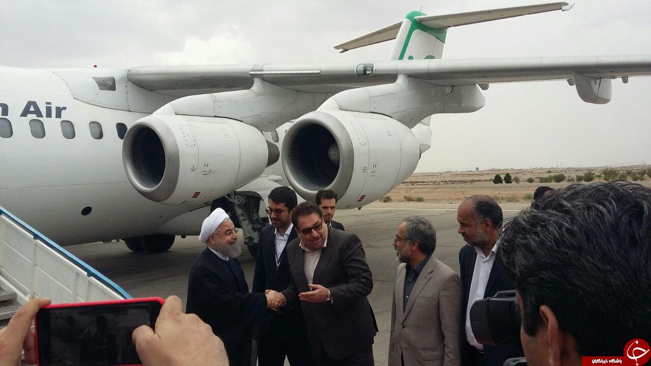 رئیس جمهور وارد یزد شد