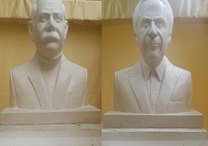 رونمایی از سردیس مسعودی و رادی