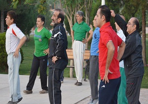 برگزاری همایش ورزش صبحگاهی در پارک بزرگ شهر