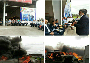 مانور آتش نشانی در بابل