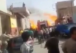 آتش سوزی بازار بزرگ مبل کاسه گران + فیلم