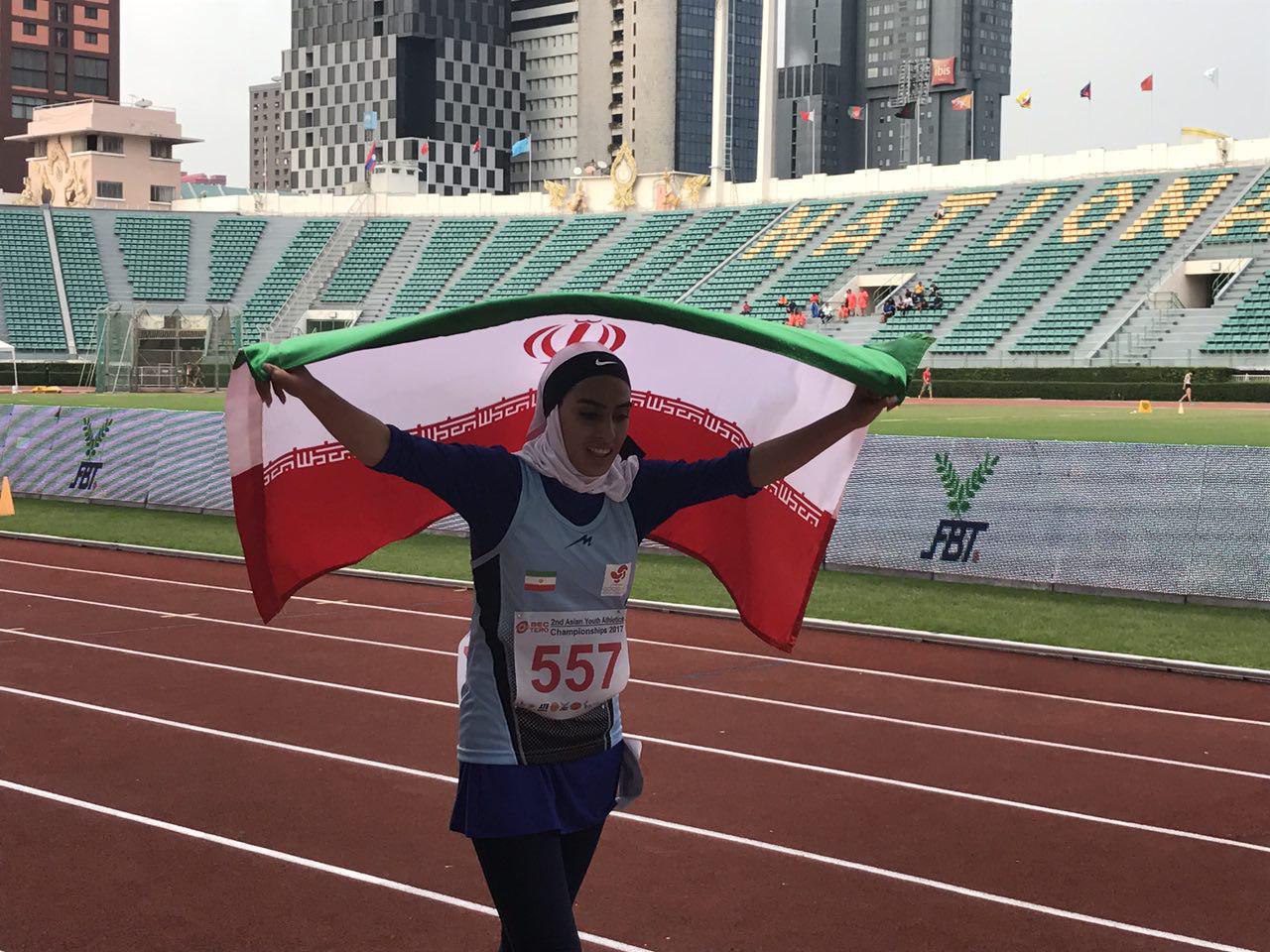 بهاره جهان تیغ مدال نقره دوی 1500 متر را تصاحب کرد/ رکورد ملی نوجوانان شکسته شد