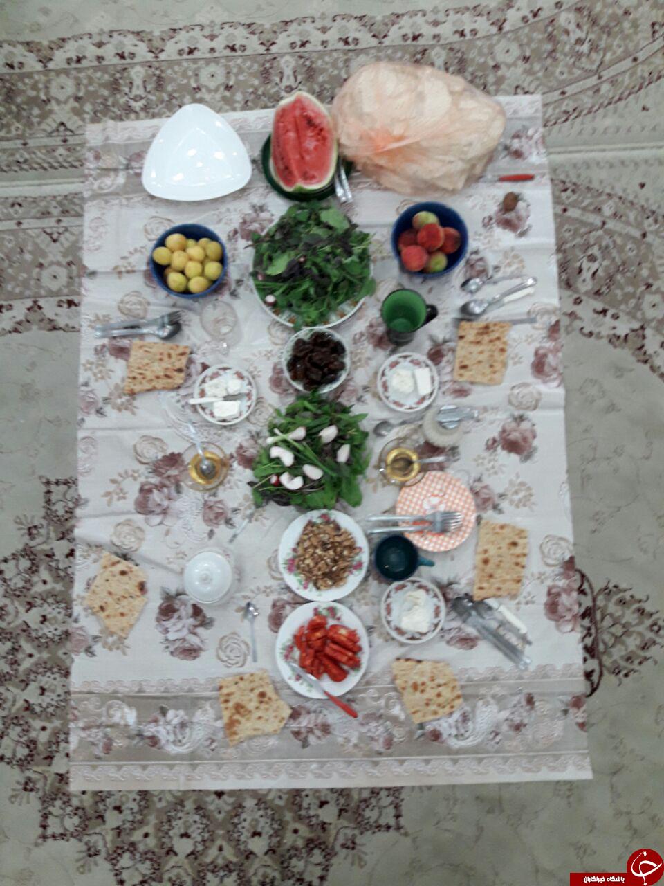 نمایی از سفره افطار در قاب تصویر
