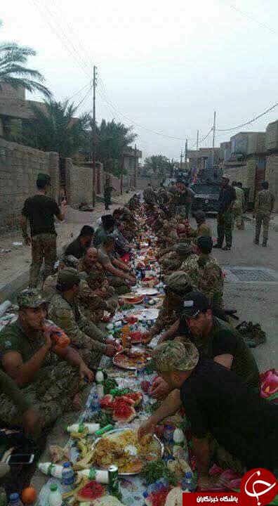 افطاری نیروهای امنیتی عراق +عکس