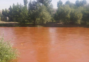 آب زاینده رود در محدوده شهرستان مبارکه قرمز شد