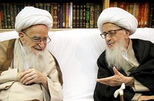 دیدار آیت الله وحید خراسانی با آیت الله صافی گلپایگانی