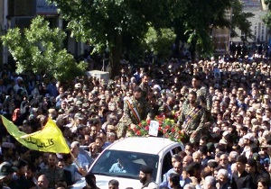 تشییع پیکر شهید مدافع حرم «فریدون احمدی» در کرمانشاه