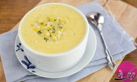طرز تهیه&zwnj;ی سوپ ذرت با شیر