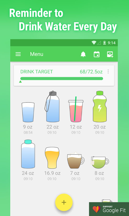 Water Drink Reminder؛  یاد آوری زمان نوشیدن آب