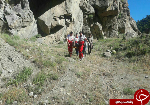نجات معجزه آسا پس از سقوط از ارتفاع در کلاردشت