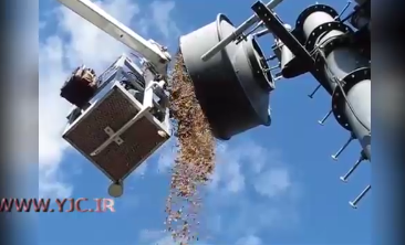 چه اتفاقی برای این دکل برق افتاده است+فیلم