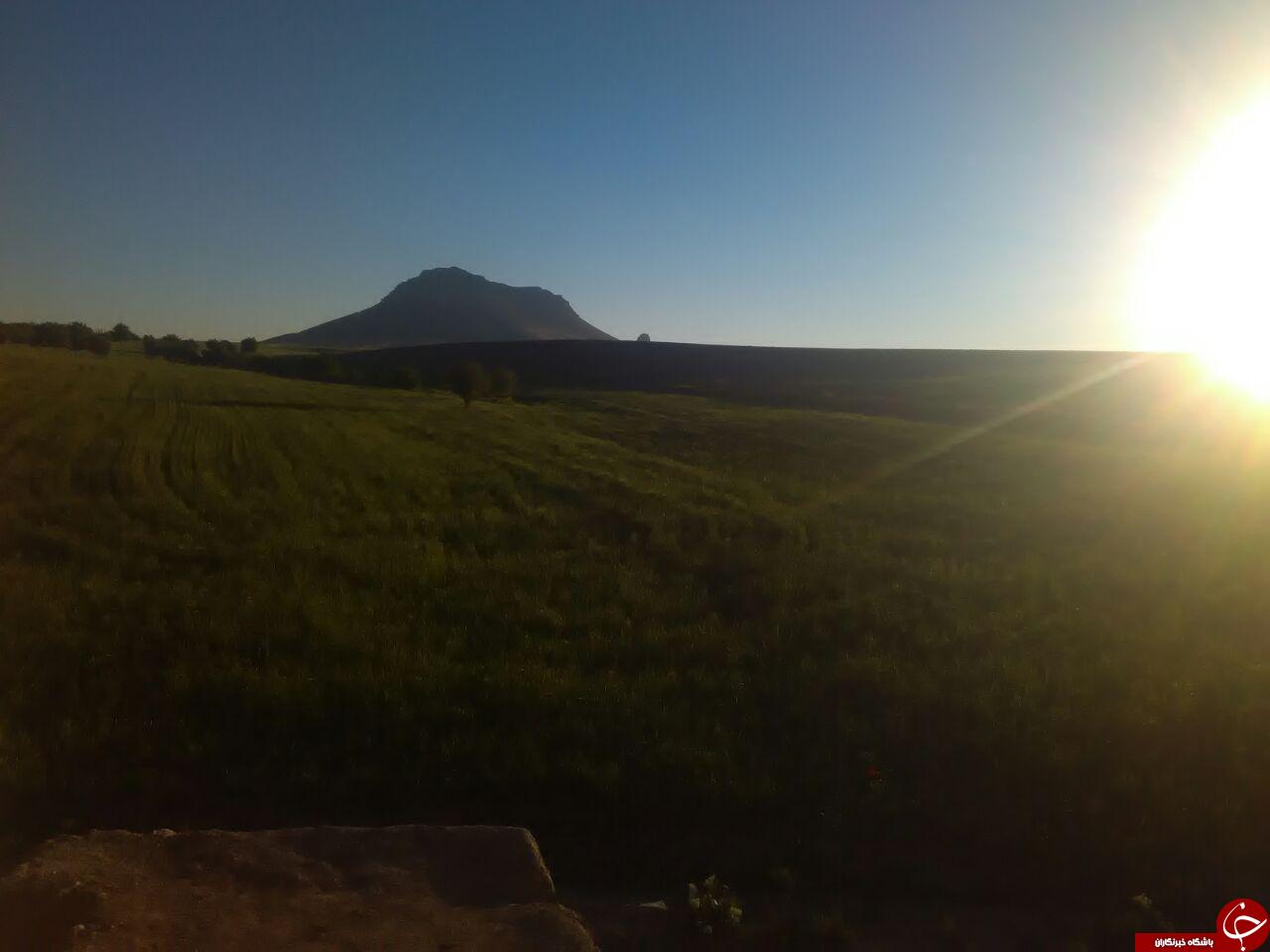 نمایی از طبیعت بکر و زیبای کوه حمزه&zwnj;عرب در بیجار + تصاویر