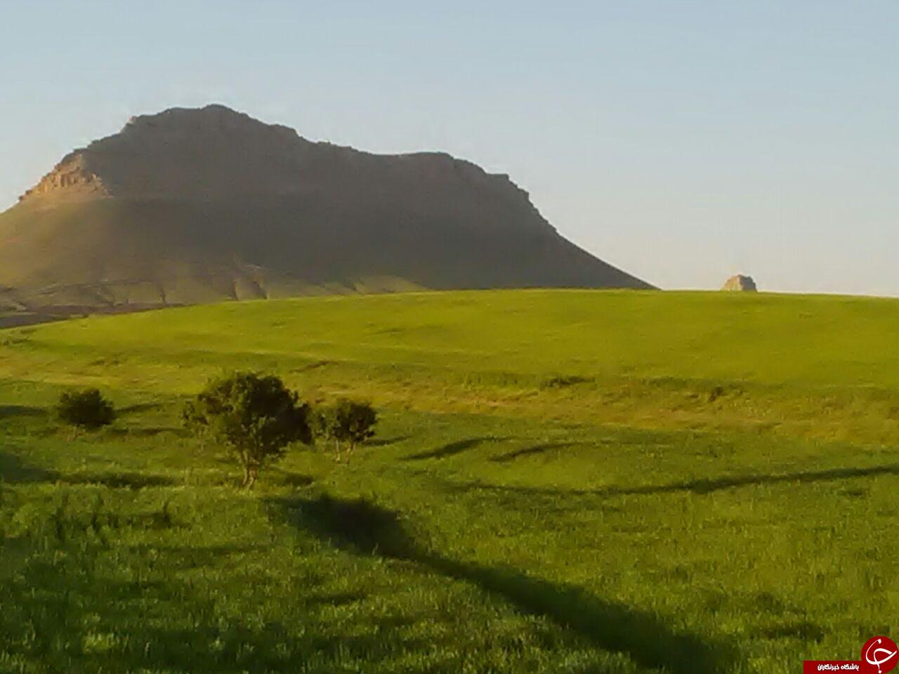 نمایی از طبیعت بکر و زیبای کوه حمزه&zwnj;عرب در بیجار + تصاویر