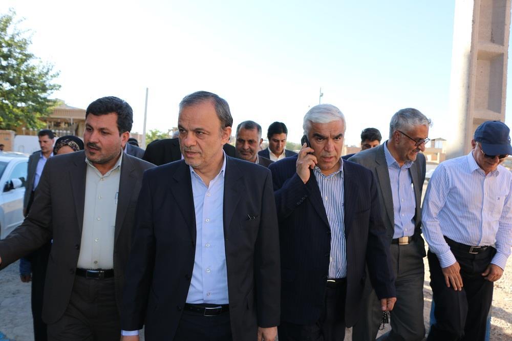 بازگشایی محور گلبازخان کرمان با حضور استاندار