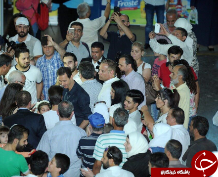 حضور بشار اسد در جشنواره خرید &laquo;ساخت سوریه&raquo; در دمشق+ عکس و فیلم